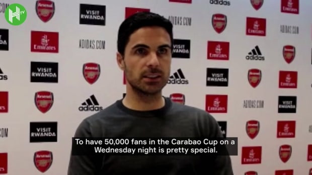 Arteta praises fans for lifting performance levels of Arsenal players